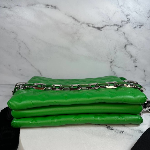 Louis Vuitton Green Coussin Bag PM Monogram Leather embossed Crossbody Shoulder - Picture 14 of 15